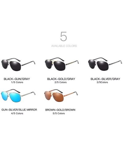 Men's metal sunglasses bicolor electroplated polarizing glasses - C - CK18QO3XG4O $26.65 Aviator