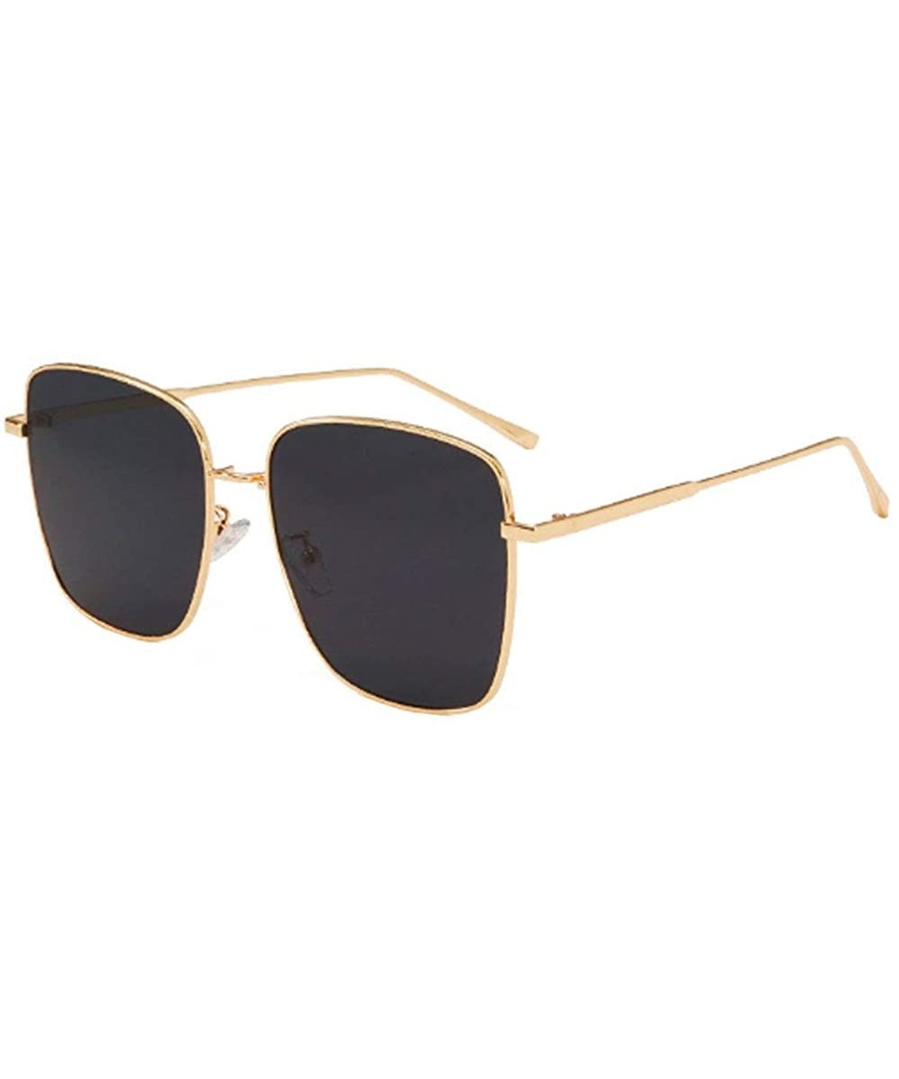 Color Lens Sunglasses Stylish Sunnies Eyewear Metal Sunglasses - T - Black(gold Frame) - CA190TASXGL $10.77 Cat Eye