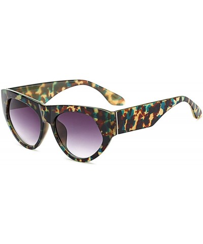 Retro cat eye sunglasses Oversized frame for Men Women UV Protection - Green Grasshopper - CE18DW9TTTL $8.62 Oversized