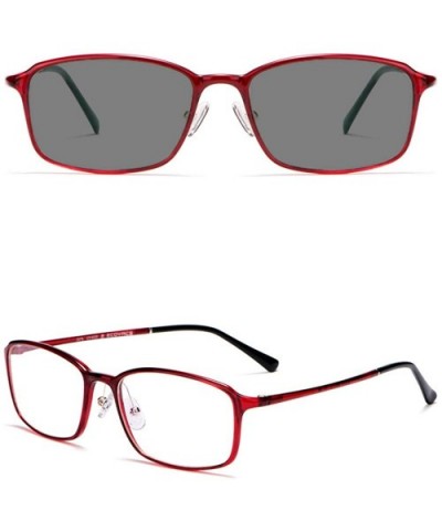 TR90 Full Frame Elastic Paint Men's Transition Sunglasses Photochromic Designer Ms. Red Glasses Frame - CX193XZIQE7 $13.07 Sq...
