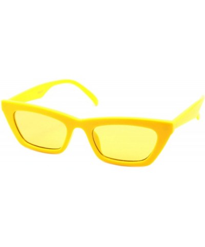 Rectangular Cateye Sunglasses Womens Retro Fashion Shades UV 400 - Yellow - CV18XZS6XIH $9.14 Rectangular