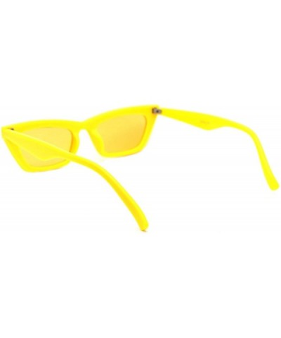 Rectangular Cateye Sunglasses Womens Retro Fashion Shades UV 400 - Yellow - CV18XZS6XIH $9.14 Rectangular