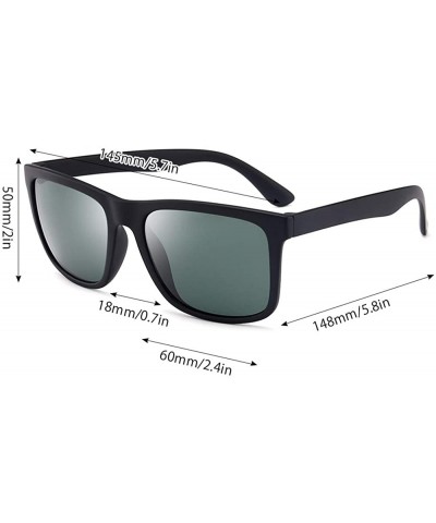 Polarized Sunglasses for Men Retro Unisex Rimmed Sunglasses UV Protection Fashion Square Mirrored Sunglasses - CB18WESAG78 $1...