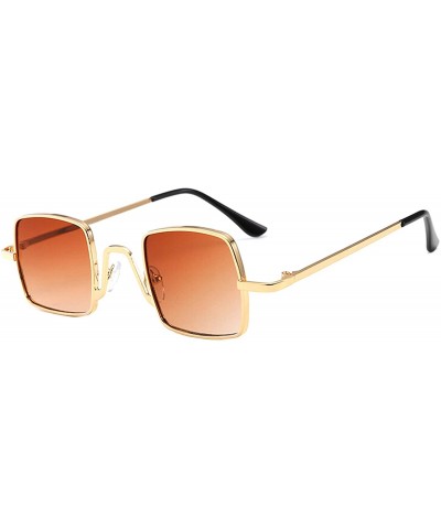 Classic style Square Sunglasses for Men or Women metal PC UV 400 Protection Sunglasses - Brown - CU18SASC7WR $20.00 Sport