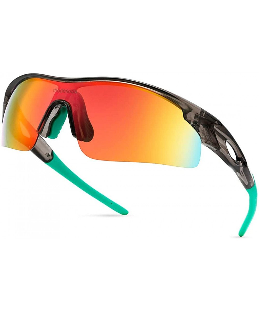 Men Sports Sunglasses Polarized for Baseball Fishing Cycling Flexible TR90 Frame Sun Glasses Women - C718ZGZGAYM $18.29 Sport