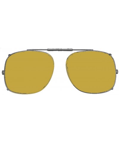 Visionaries Polarized Clip on Sunglasses - Square - Gun Frame - 58 x 49 Eye - CX12N11Z5IT $34.55 Square