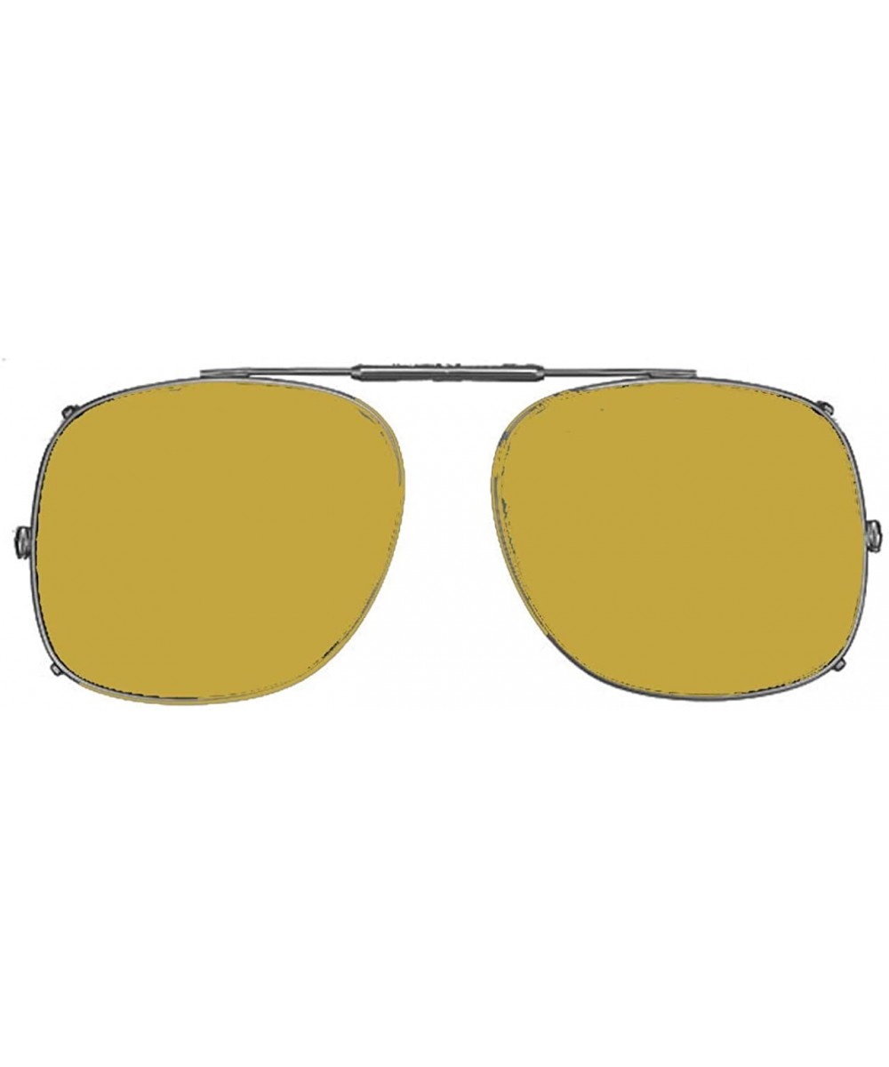 Visionaries Polarized Clip on Sunglasses - Square - Gun Frame - 58 x 49 Eye - CX12N11Z5IT $34.55 Square