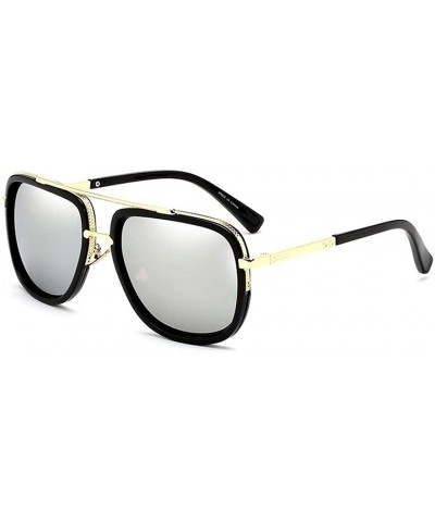 RETRO SUNGLASSES - men's retro metal big frames sunglassessunglasses - Black Box - CL182AGG7WW $21.91 Goggle