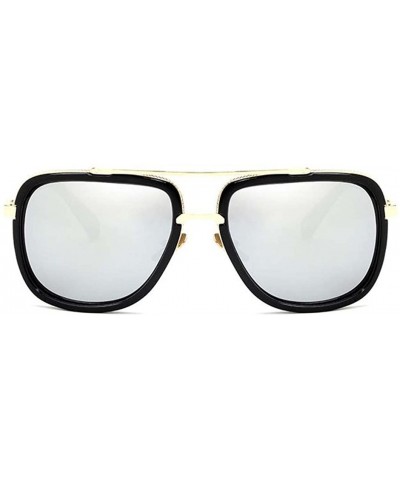 RETRO SUNGLASSES - men's retro metal big frames sunglassessunglasses - Black Box - CL182AGG7WW $21.91 Goggle