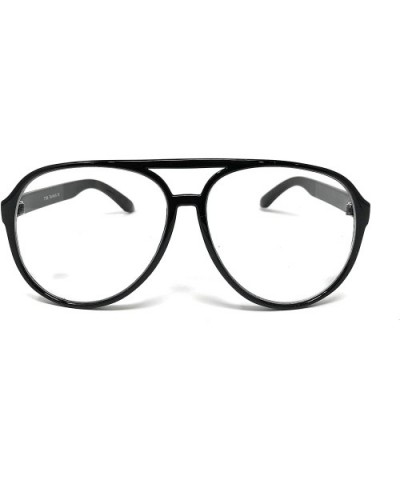 Nerd Glasses Classic Fashion Frame Clear Lens Square Round Rectangle - Black Tear Drop- Clear - C118X4QOIE7 $4.55 Square