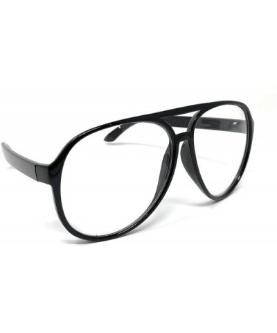 Nerd Glasses Classic Fashion Frame Clear Lens Square Round Rectangle - Black Tear Drop- Clear - C118X4QOIE7 $4.55 Square