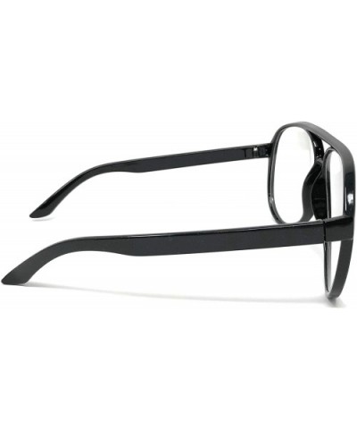 Nerd Glasses Classic Fashion Frame Clear Lens Square Round Rectangle - Black Tear Drop- Clear - C118X4QOIE7 $4.55 Square