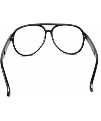 Nerd Glasses Classic Fashion Frame Clear Lens Square Round Rectangle - Black Tear Drop- Clear - C118X4QOIE7 $4.55 Square