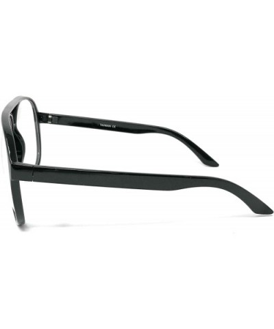 Nerd Glasses Classic Fashion Frame Clear Lens Square Round Rectangle - Black Tear Drop- Clear - C118X4QOIE7 $4.55 Square