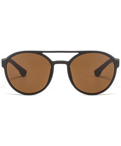 Street Fashion Cat Eye Shade Sunglasses Integrated Stripe Vintage Glasses - Brown - CG18TH3OEG3 $6.75 Cat Eye