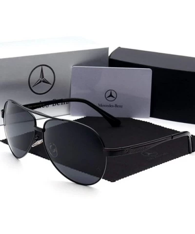 Retro Unisex Polarized Sunglasses for Men-100% UV protection - Styleb Black - CR18ATCAL6Y $12.64 Aviator