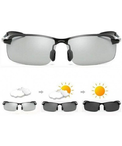 Intelligent Changing Colors Anti-UV Polarized Sunglasses Goggles Outdoor Sports - Black - C9196YYQ4KG $5.90 Sport