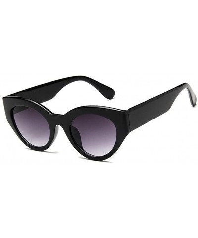 Retro Sunglasses For Women/Men Classic Outdoor Glasses UV400 Round Len - Black&gray - C518D4NZLR2 $6.13 Round