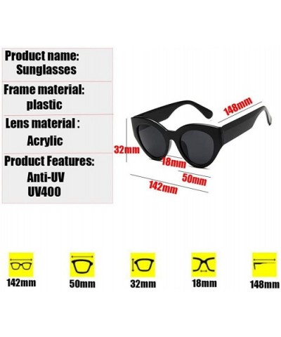 Retro Sunglasses For Women/Men Classic Outdoor Glasses UV400 Round Len - Black&gray - C518D4NZLR2 $6.13 Round