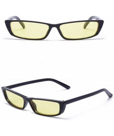Rectangle Small Frame Sunglasses Fashion Designer Square Shades for women - F - CY199OKA5CA $6.30 Square