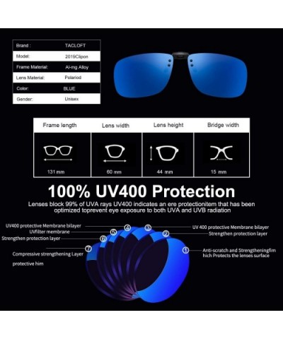 Sunglasses Polarized Frameless Rectangle Prescription - Iceblue - C418TA8H996 $9.75 Aviator