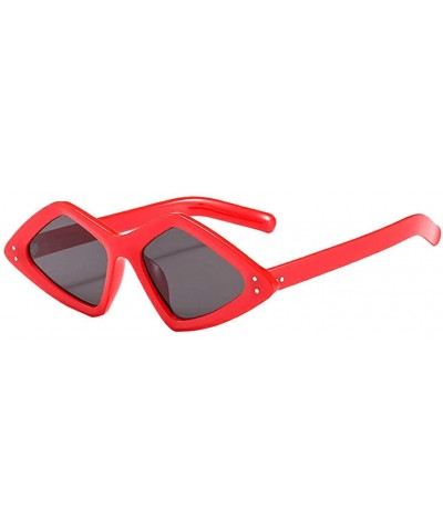 Polarized Protection Sunglasses Diamond Sunglass - Red - CA1903DSWEQ $8.39 Oversized