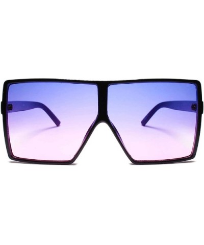 High-End Chic Designer Inspired Oversized XL Womens Sunglasses - Blue / Pink - CK18U5K7RRG $8.35 Oversized