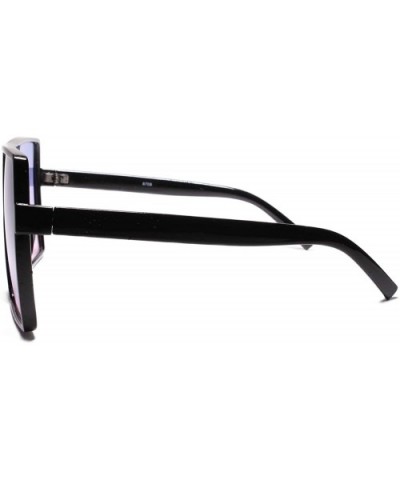 High-End Chic Designer Inspired Oversized XL Womens Sunglasses - Blue / Pink - CK18U5K7RRG $8.35 Oversized