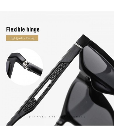 Polarized Sunglasses for Men-TR+Al-Mg Material with Spring Hinge UV400 Protection Lightweight 8060 - CE195ML62AL $5.85 Sport