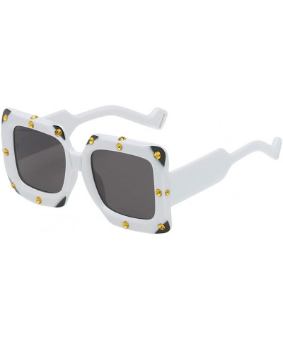 Sunglasses Personality Glasses Fashion - D - CF18U98Q7LI $6.37 Rectangular