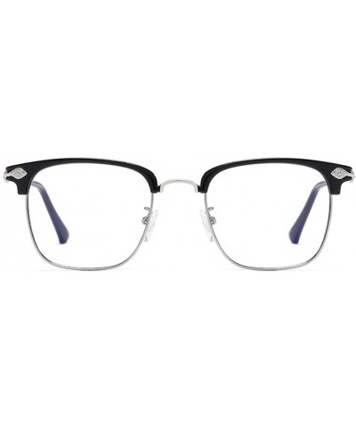 Retro Blue Light Blocking Glasses for Men Women Oval Rimless Clear Lens Computer Eyewear - 1 - C4193DZWO57 $15.00 Rimless