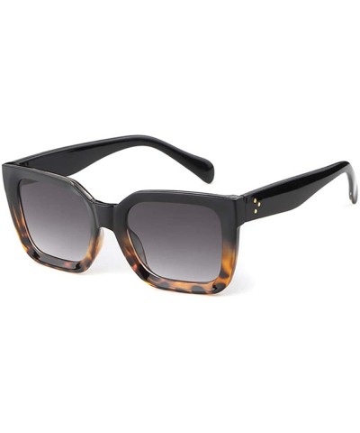 Oversized Square Sunglasses for Women Designer Luxury Flat Lens Sun Glasses Shades - CN18A0ZYZCS $11.46 Square