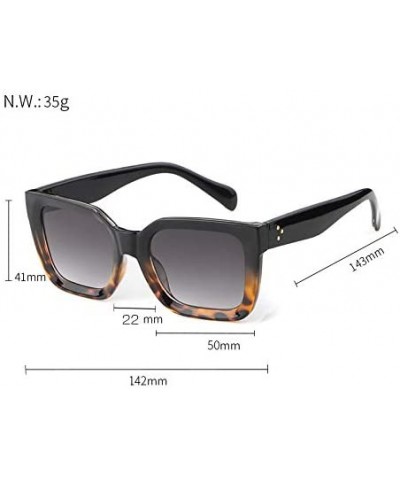 Oversized Square Sunglasses for Women Designer Luxury Flat Lens Sun Glasses Shades - CN18A0ZYZCS $11.46 Square