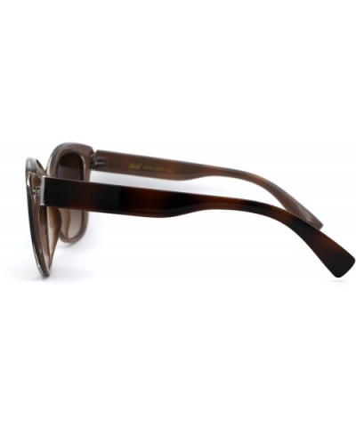 Womens Retro Oversize Cat Eye Designer Fashion Sunglasses - Tortoise Brown - CP196QXK8GM $8.79 Cat Eye