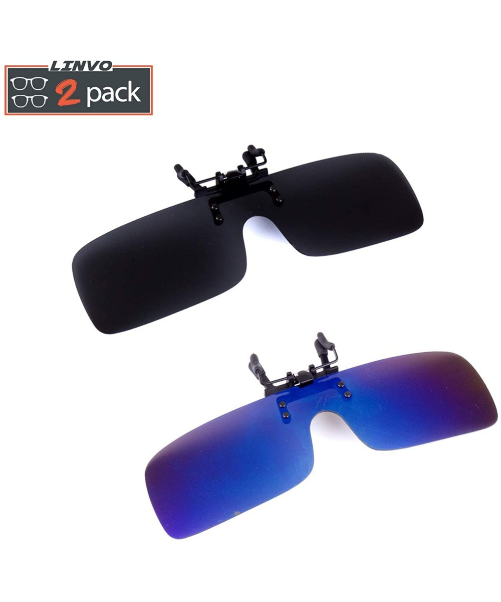 Clip-on Flip Up Polarized Rimless One Piece Sunglasses Over Prescription Glasses for Men Women - C018N02TS72 $13.01 Square