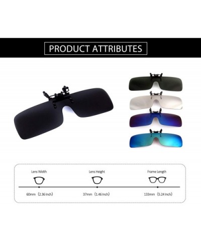 Clip-on Flip Up Polarized Rimless One Piece Sunglasses Over Prescription Glasses for Men Women - C018N02TS72 $13.01 Square