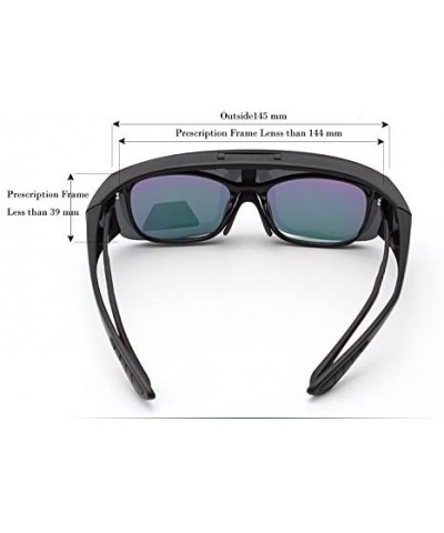 2 Value Pack- HD Polarized Flip Up Night Vision Wraparounds + Sunglasses UV400 - Black - CO18EI96C93 $14.90 Sport