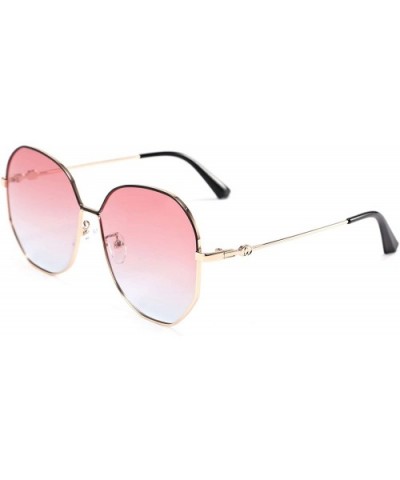 Fashion Hexagon Sunglasses Women Gradient Lens Metal Frame Design B2541 - Gold Frame/Gradient Pink Lens - C91920XNLWS $10.31 ...
