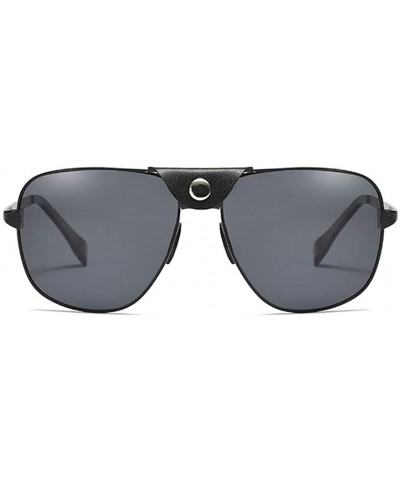 Gifts Men's Metal Sunglasses Polarized Summer Square Sun Glasses for Men Driving - Matte Black - CV18SXSWYY6 $7.32 Square