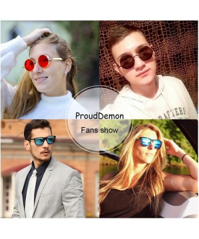 Retro Gothic Steampunk Sunglasses for Women Men Round Lens Metal Frame - CX18YONQN5T $13.33 Goggle