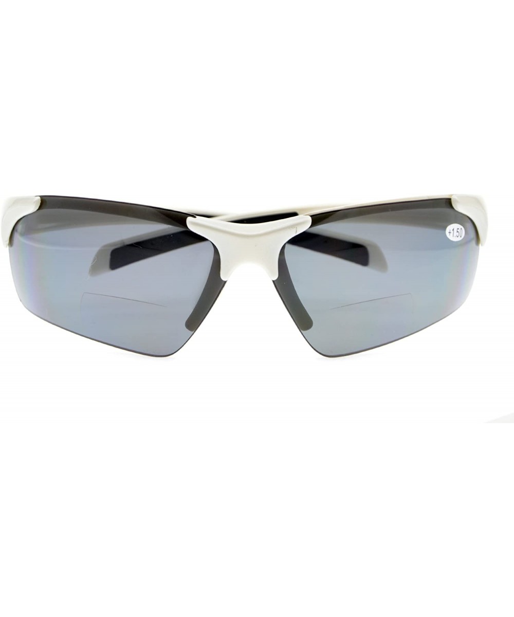 Unisex Sports Polarized Bifocal Sunglasses Lightweight TR90 Frame UV Protection - White - C918CAYMW0Y $30.81 Sport