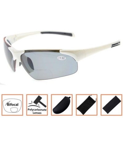 Unisex Sports Polarized Bifocal Sunglasses Lightweight TR90 Frame UV Protection - White - C918CAYMW0Y $30.81 Sport