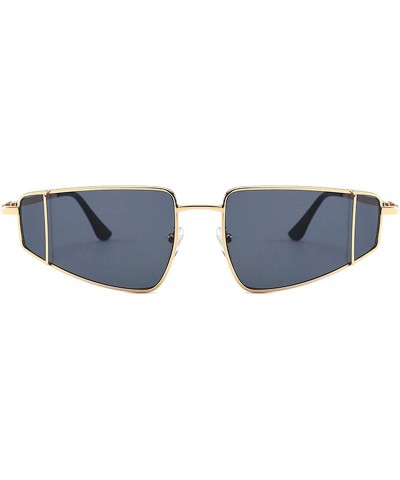 Vintage style Sunglasses for Unisex metal PC UV 400 Protection Sunglasses - Gray - CF18SZU0EGX $15.88 Oversized