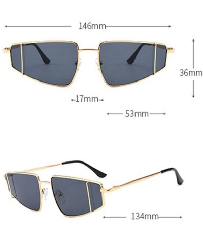 Vintage style Sunglasses for Unisex metal PC UV 400 Protection Sunglasses - Gray - CF18SZU0EGX $15.88 Oversized