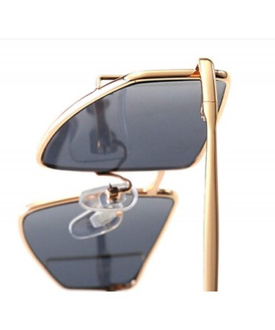 Vintage style Sunglasses for Unisex metal PC UV 400 Protection Sunglasses - Gray - CF18SZU0EGX $15.88 Oversized