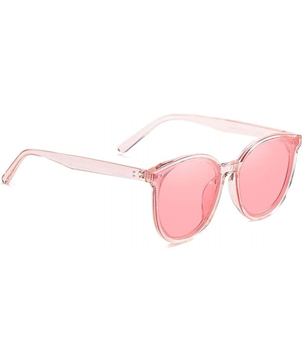 Women Round Polarized Sunglasses Female Vintage Travel Driving Sun Glasses - C1pnk - CR199HTT5EQ $10.80 Square