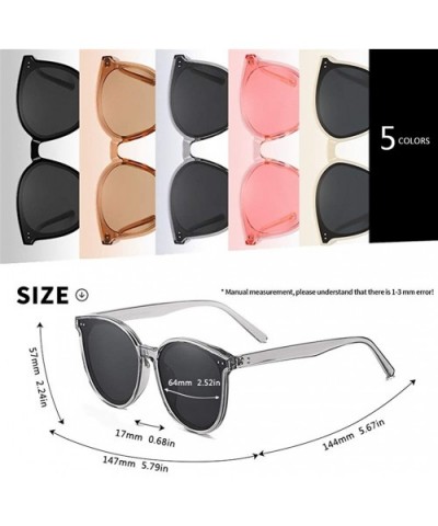 Women Round Polarized Sunglasses Female Vintage Travel Driving Sun Glasses - C1pnk - CR199HTT5EQ $10.80 Square