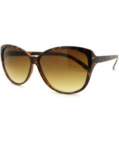 Simple Classy Sunglasses Womens Oversized Cateye Butterly - Tortoise - CA11P9CJU7F $5.47 Butterfly