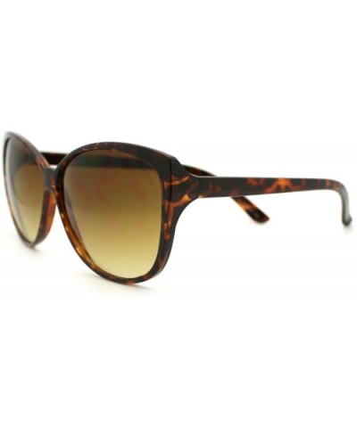 Simple Classy Sunglasses Womens Oversized Cateye Butterly - Tortoise - CA11P9CJU7F $5.47 Butterfly