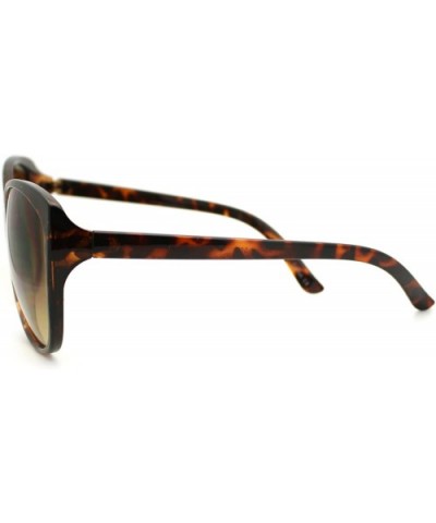 Simple Classy Sunglasses Womens Oversized Cateye Butterly - Tortoise - CA11P9CJU7F $5.47 Butterfly